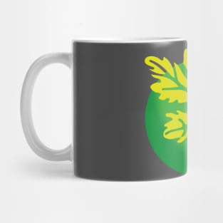 Leaf on a green planet logo Mug
